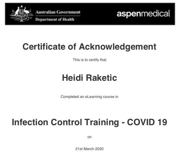 COVID Training - Heidi Raketic COVID-Training-Heidi-Raketic